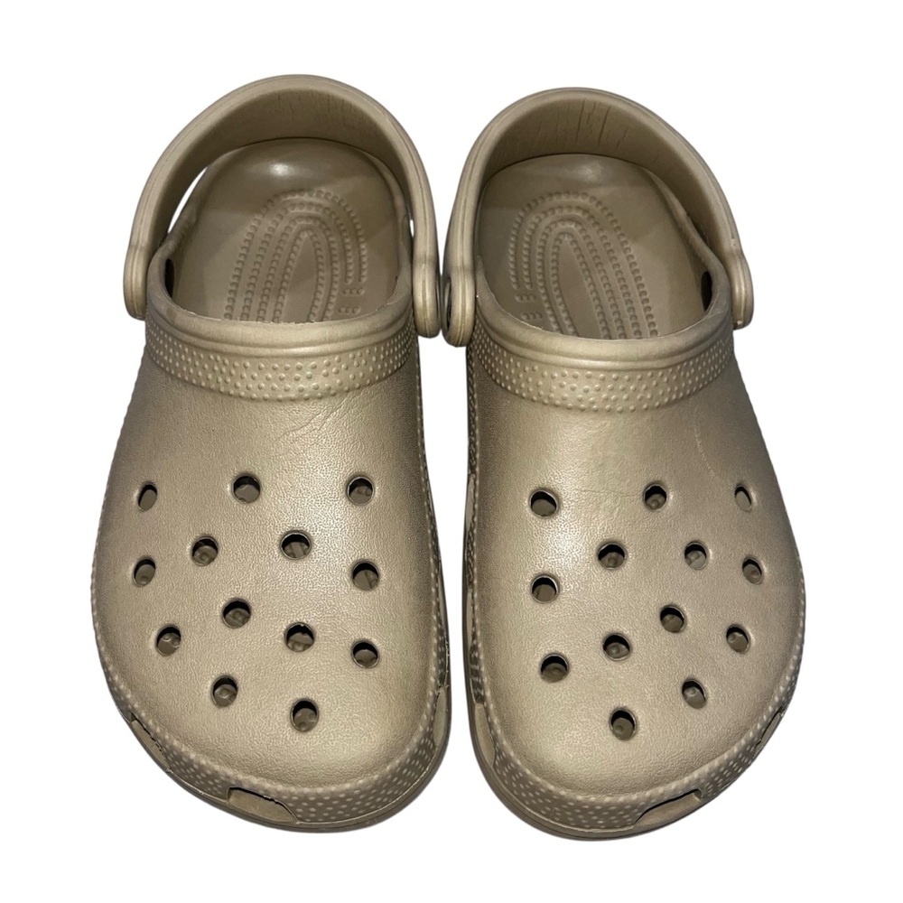 Crocs Tan Unisex Classic Clogs Shoes size 6